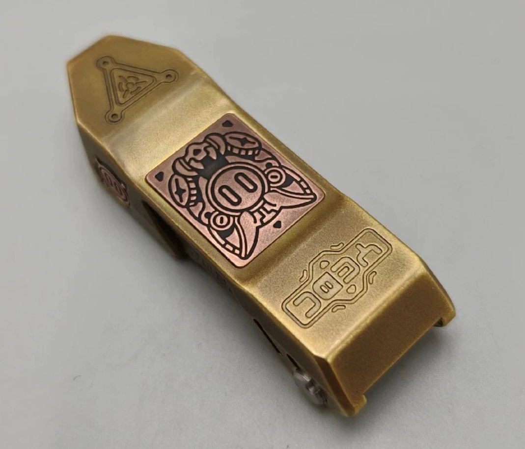Used EDC Yedc razor brass fidget slider Decompression toys