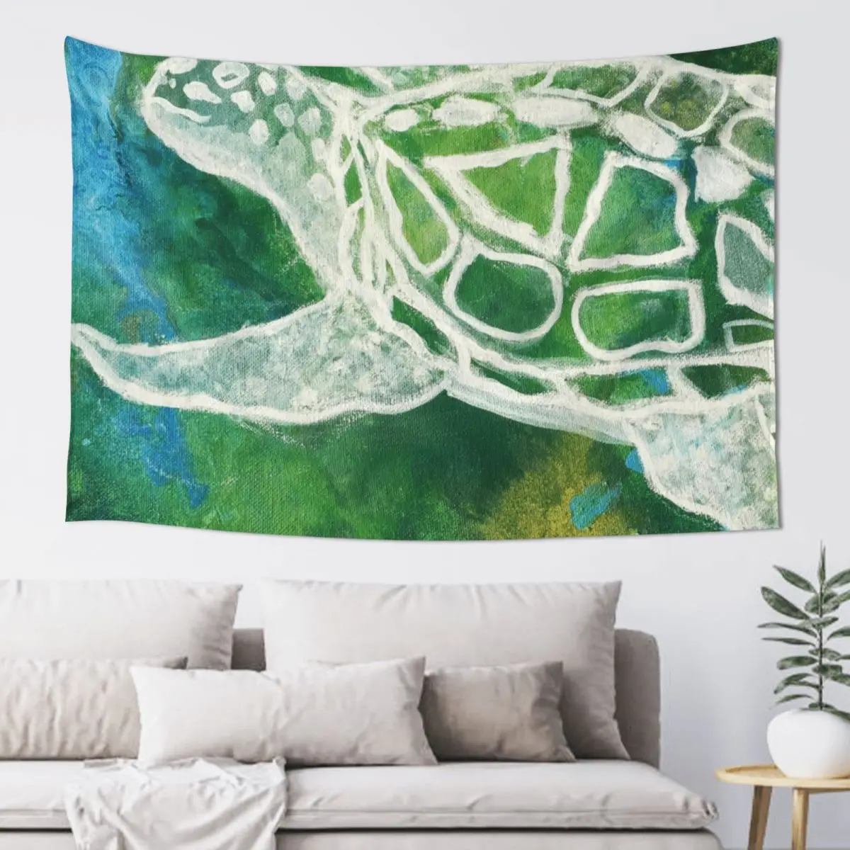 

Cosmic Emerald Turtle Guardian Tapestry Decoration Home Wall Art Carpet Wall Tapestry
