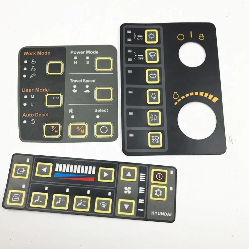 

210LC-7 Plastic PVC PP PC Instrument Control Panel Car Dashboard Sticker excavator accessories for Hyundai