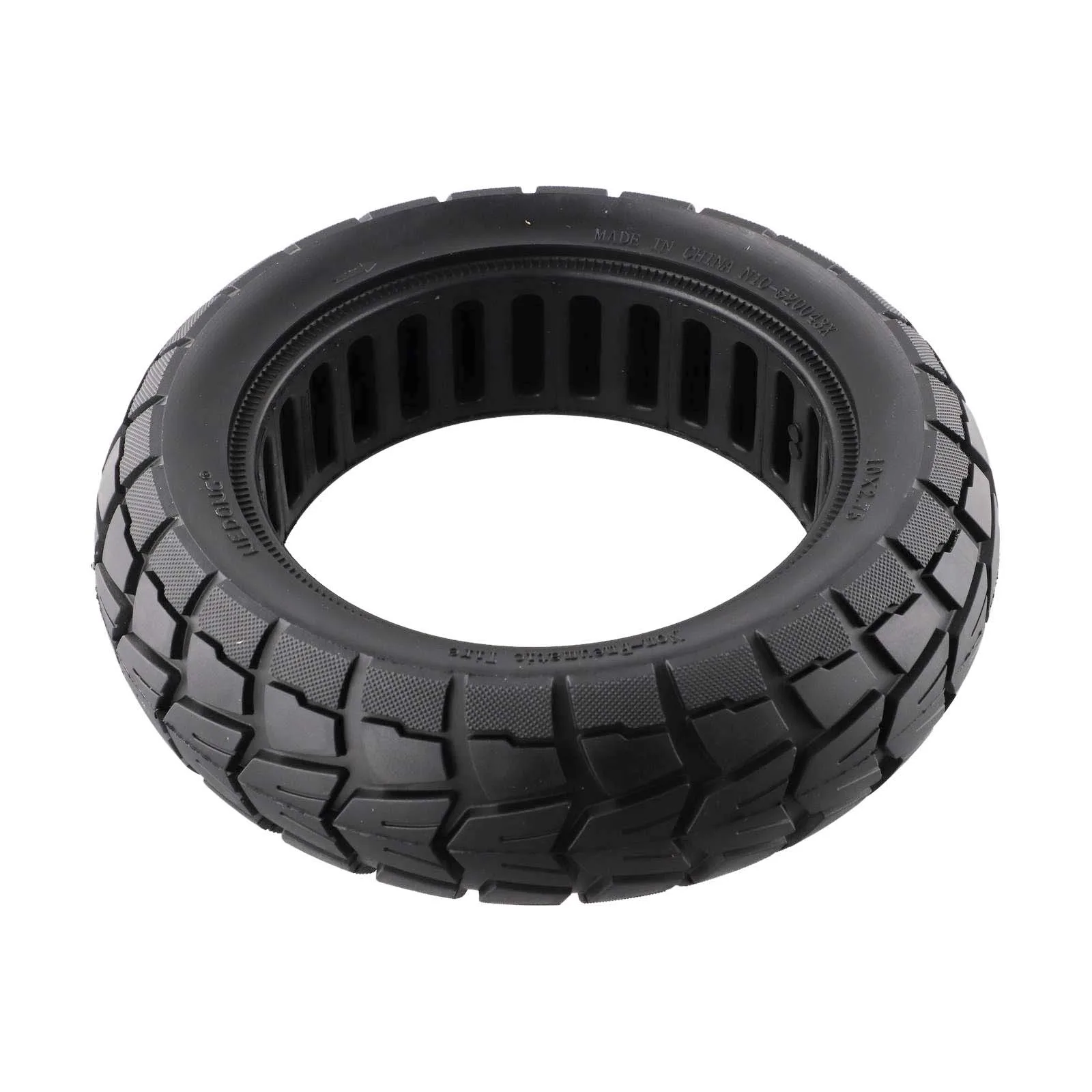 Flat Solid Tire with For Honeycomb Structure for Kugoo 10 Inch Scooter Fits 10x2.75-52 and 53mm Slot Dimensions