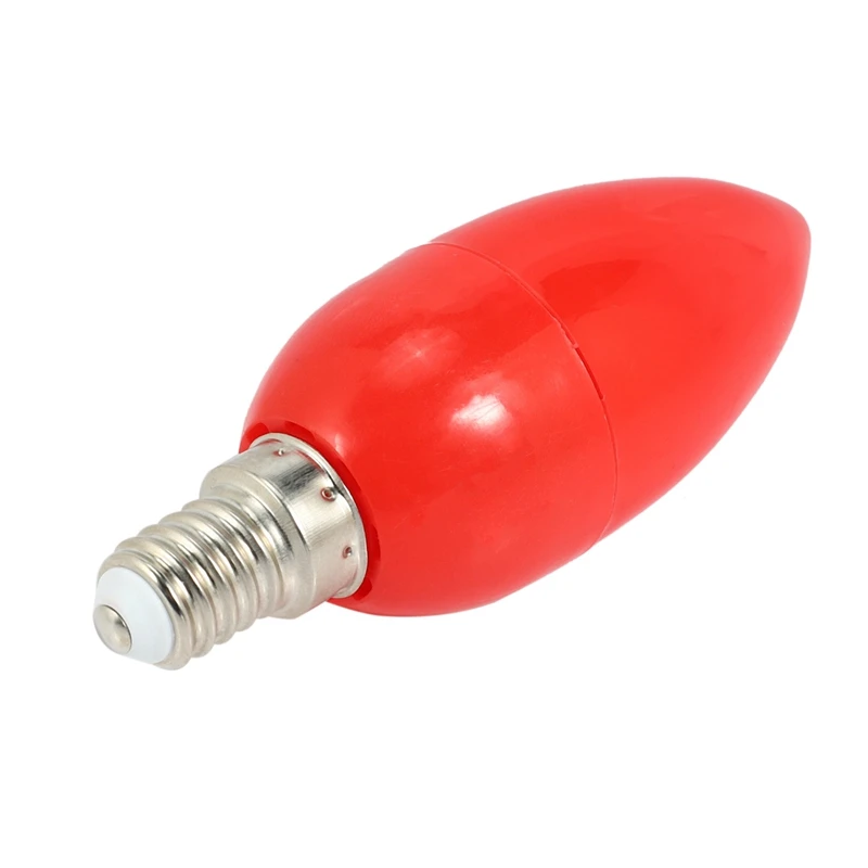 10X LED Candle Light Candle Light Bulbs Red Fortune Lamp God Lights Energy Saving Candle Lights,E14