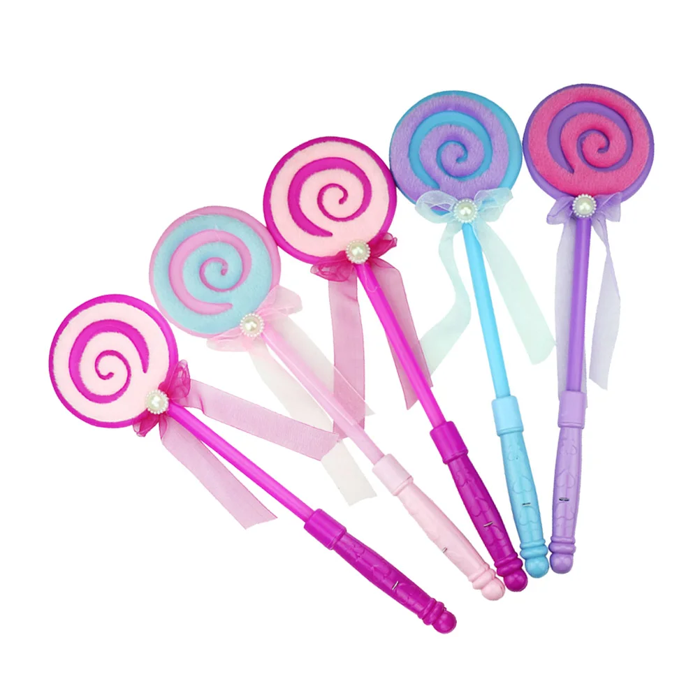 Bastoncini lampeggianti a LED per lecca-lecca da 5 pezzi Bastoncini luminosi luminosi per feste di compleanno, matrimoni, festival, forniture Bacchetta lampeggiante per lecca-lecca