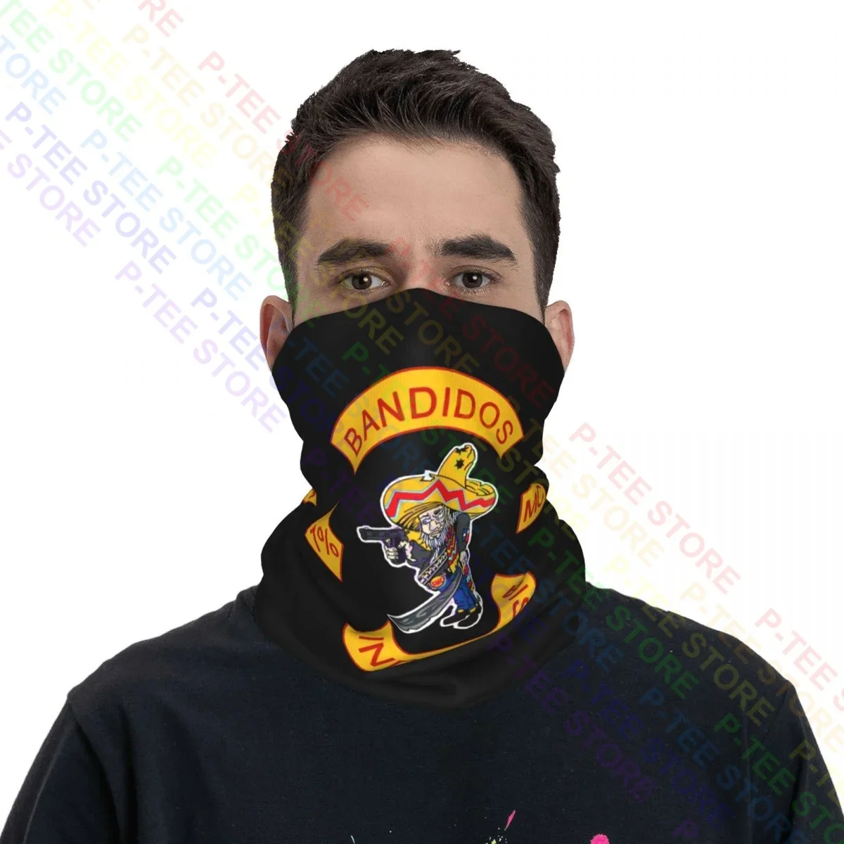 قناع الوجه Bandidos Mc Texas Neck Gaiter Bandana Scarf بسيط للجري وتسلق الجبال #6