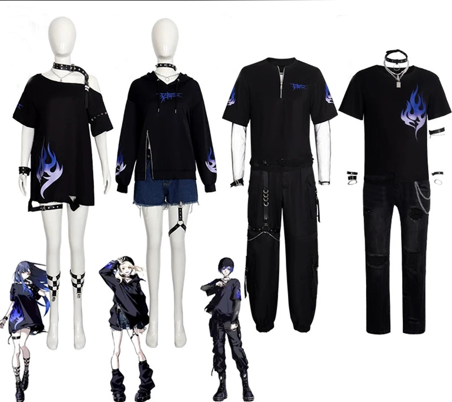 

Anime Project Sekai Colorful Stage Kohane An KAITO Akito Fuel Cosplay Costume Full Set Accessories Performance Disguise Outfit