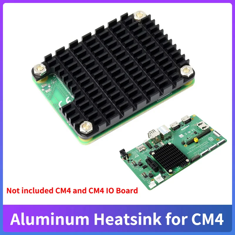 

Raspberry Pi CM4 Aluminum Heatsink with Silicone Heat Dissipation Pad Dedicated Heatsink for Raspberry Pi Compute Module 4