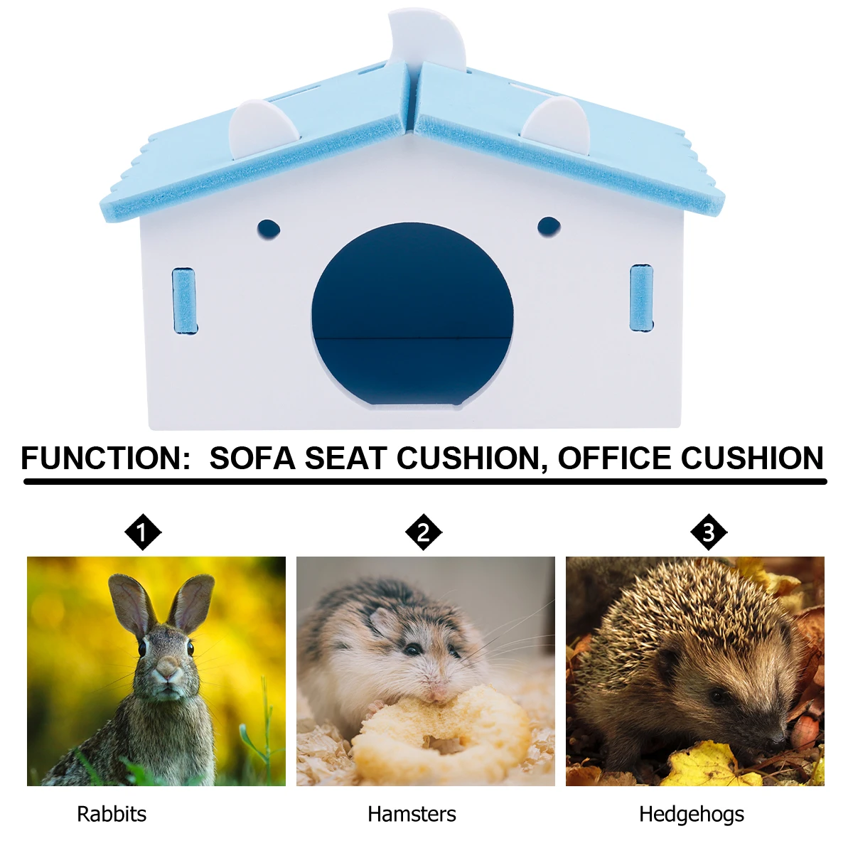 

1pc Hamster Sleeping House Pet Nest Moss Bed Large Hideout Cage Breathable Lightweight Eco Friendly Hamster Bed