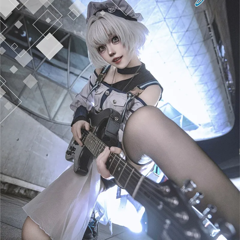 )(*&BanG Dream! It's MyGO!!!!! Raana Kaname COS !@#@!#% Girl Halloween Party Sweet Uniform Hat Skirt Socks Belt Accessories Set