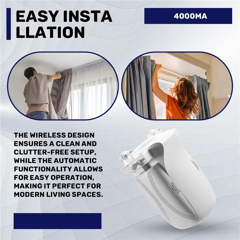 B86B Tuya Smart Curtains Machine, Wireless Curtain Opener Switch Robot Remote Control for T-Shaped Tracks, Automatic Electric