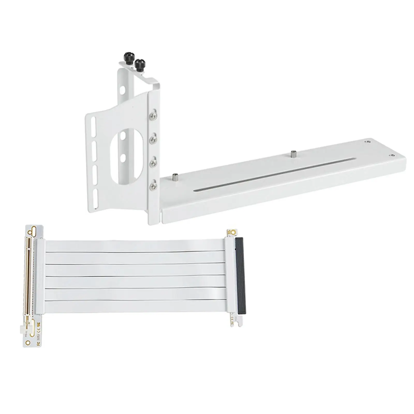 Imagem -04 - Suporte de Suporte de Placa Gráfica Vertical Montagem Gpu Kit de Suporte para Placa de Vídeo Vga Pcie3.0 Riser Cabo Branco