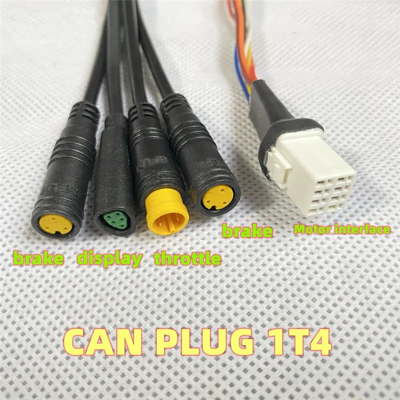 A95E-For Bafang M400 G330 G510 M620 Torque Motor 1T4 Assembly Cable Brake Display Throttle Connector