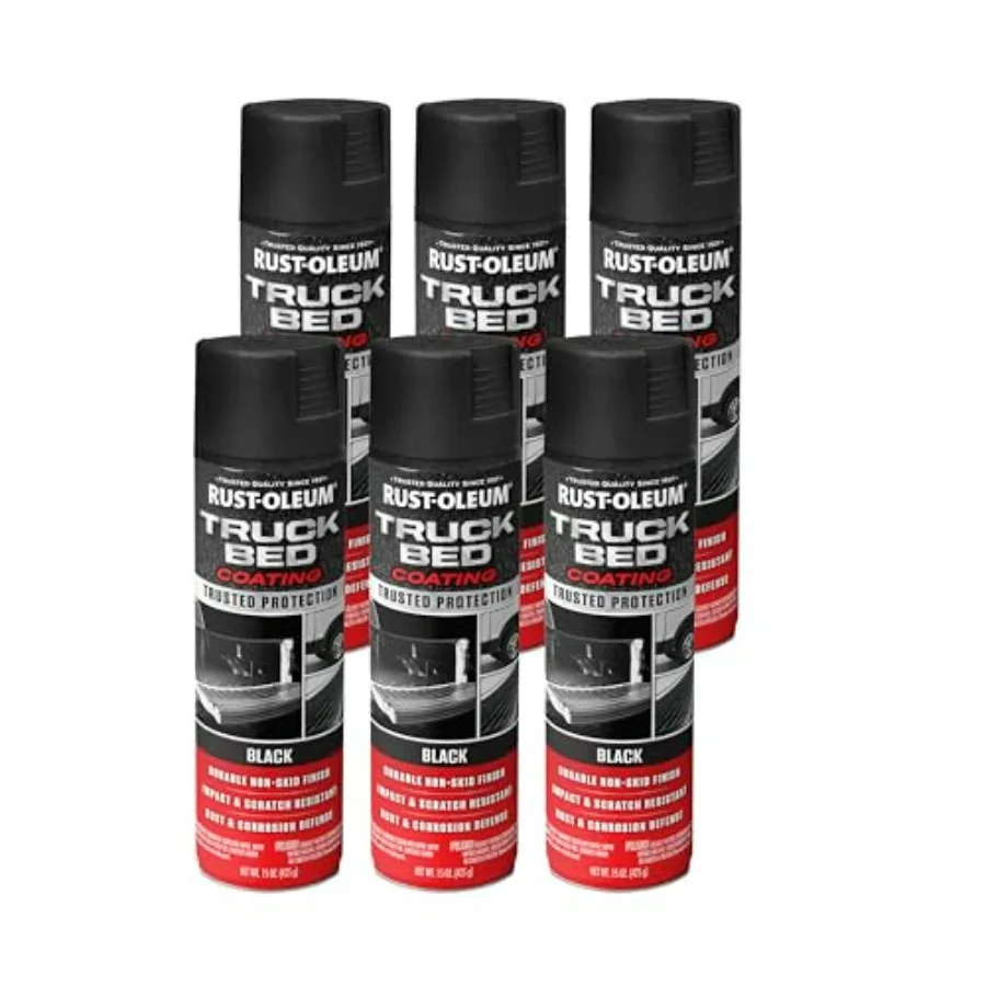 

248914-6PK Антикоррозийное покрытие для кузова грузовика, аэрозольная краска, 15 унций, черный, упаковка из 6 штук