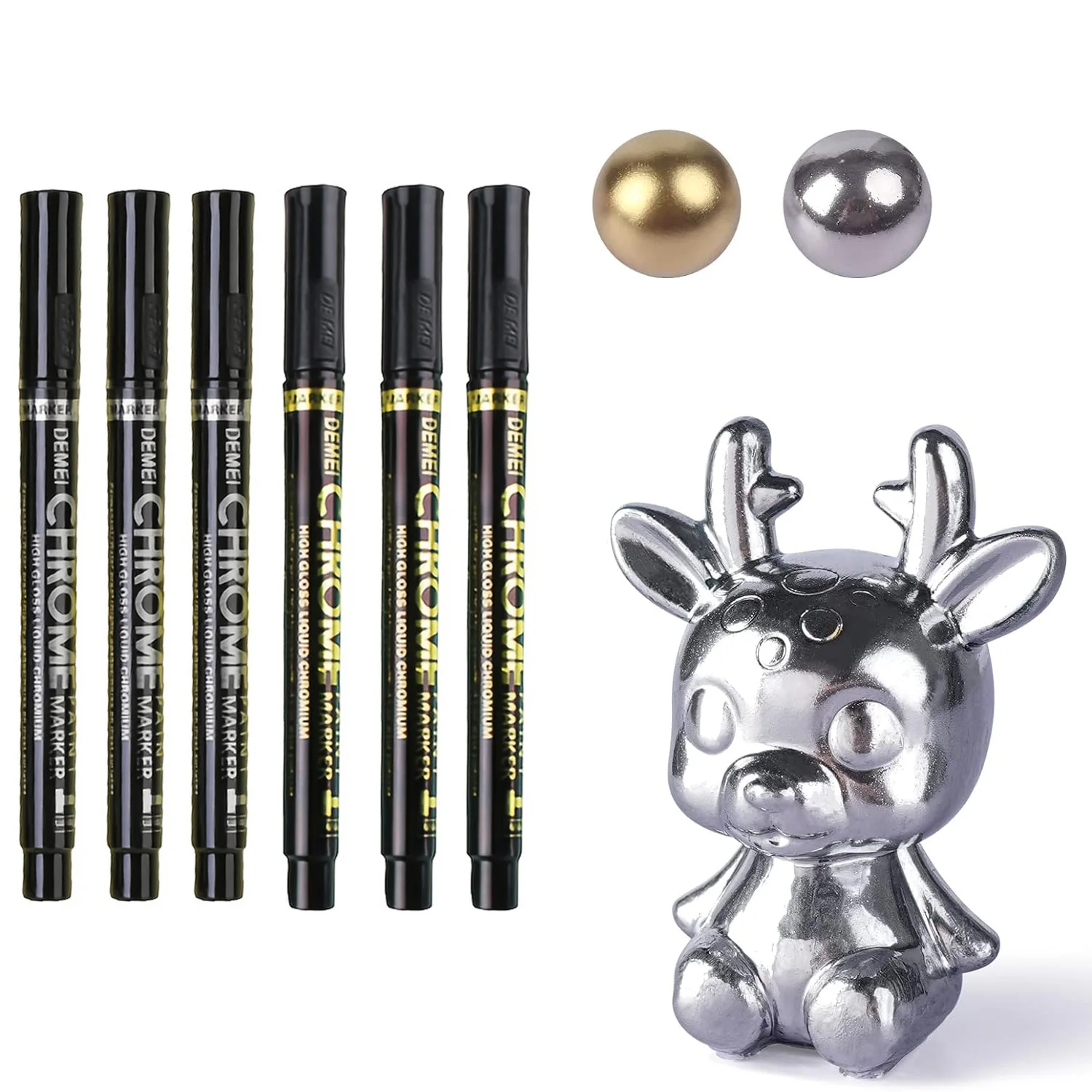 

Набор из 2/3 маркеров для зеркал, 2 мм, светоотражающие, для творчества, хром, золото, серебро, для стайлинга автомобилей, новинка