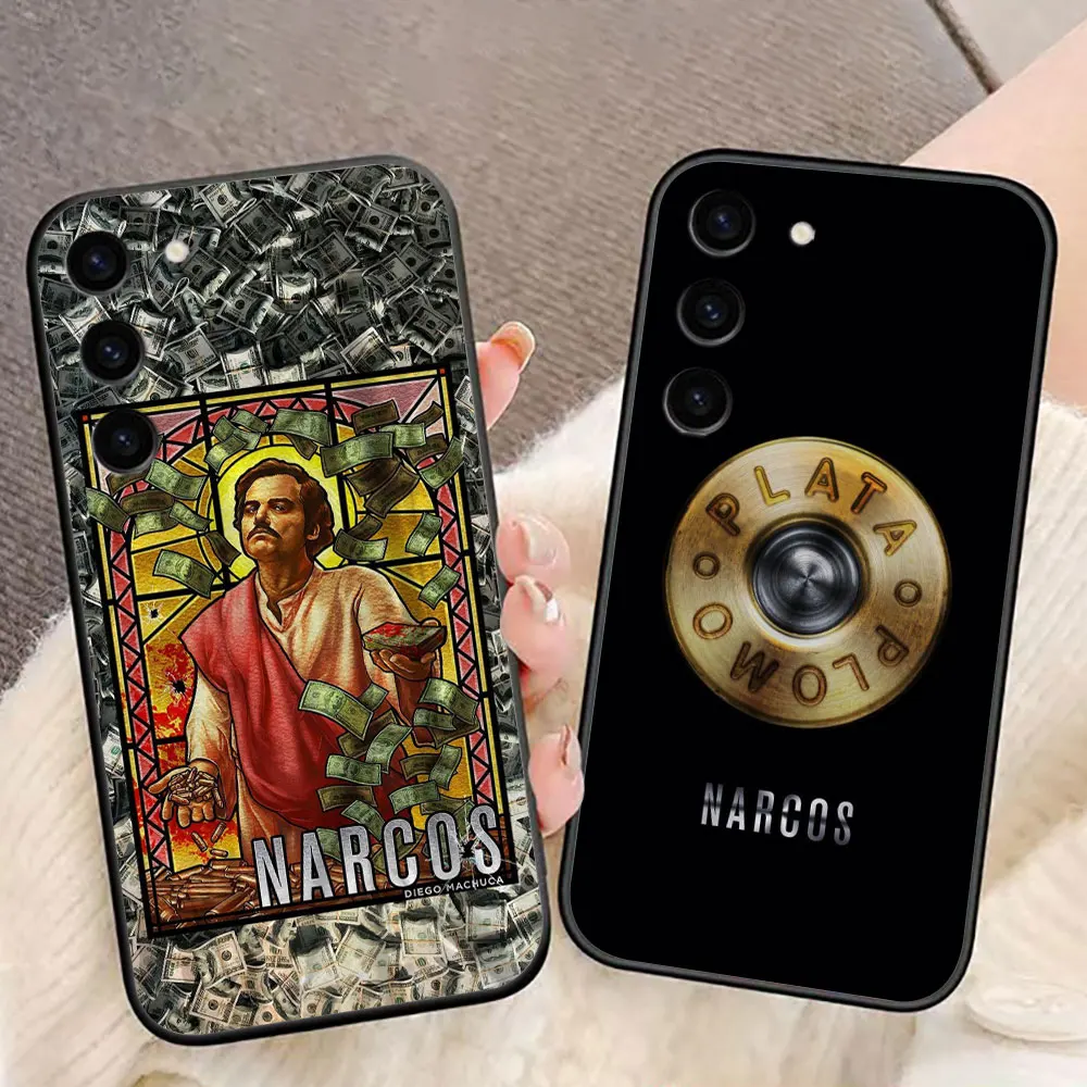 Narcos المسلسلات التلفزيونية بابلو إسكوبار غطاء جراب هاتف لسامسونج غالاكسي S25 S24 S23 S22 S21 S20 FE S10 S9 زائد الترا حافظة فوندا كابا