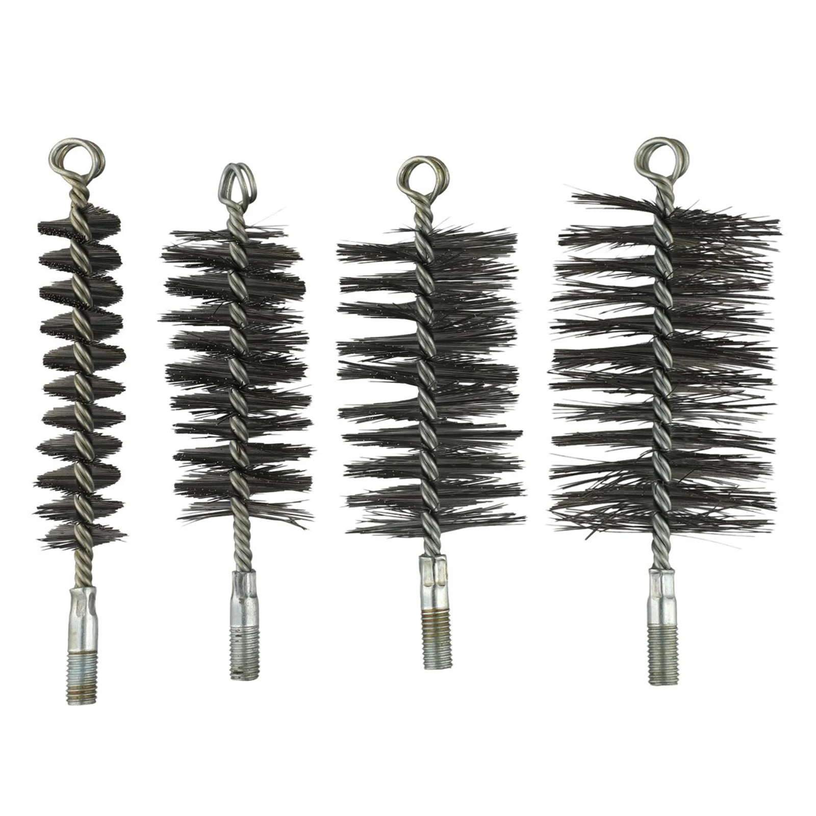 4pcs Stove Pipe Brush Dryer Vent Cleaning Brush Boilers Duct Wire Brush Chimney Cleaning Brush Home Cleaning Tool