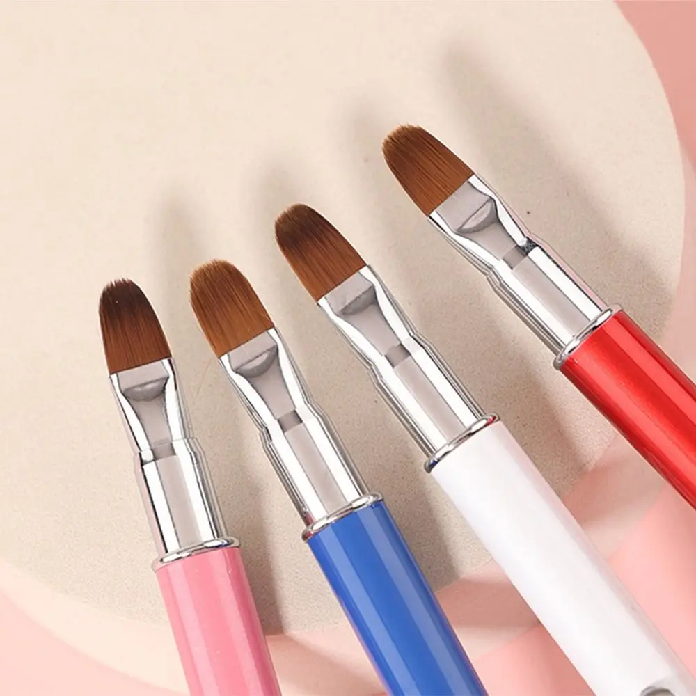 Multifunctional Retractable lipstick Brush Artificial Fiber Metal Shell Concealer Brush Pink&White&Red&Blue Telescopic Brush