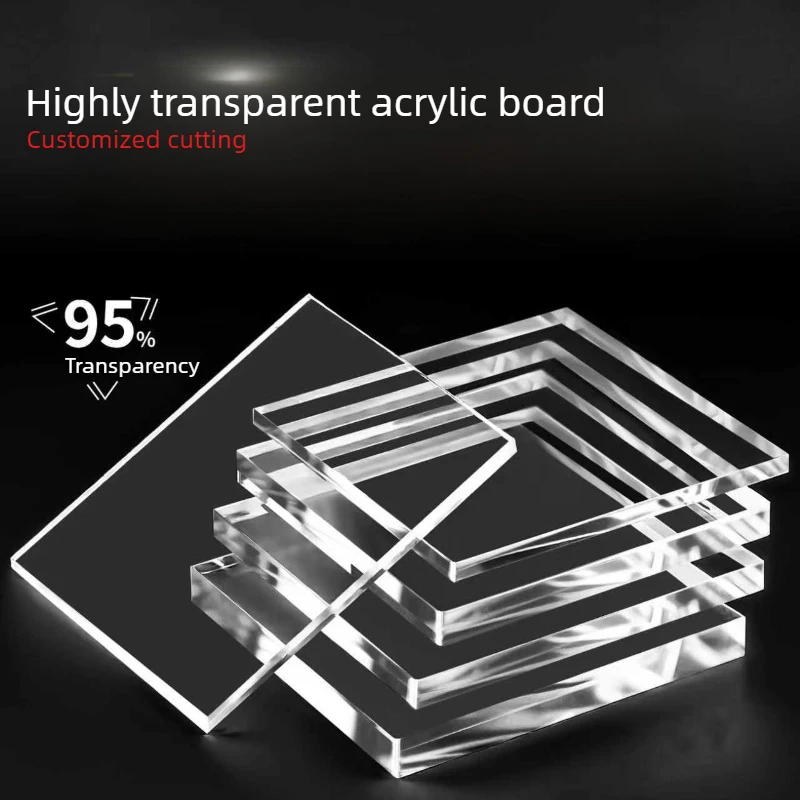 

Clear Acrylic Sheet Plexiglass Panel R-angle Polishing PMMA Board Hot Bending UV Printing Engraving Processing Customized