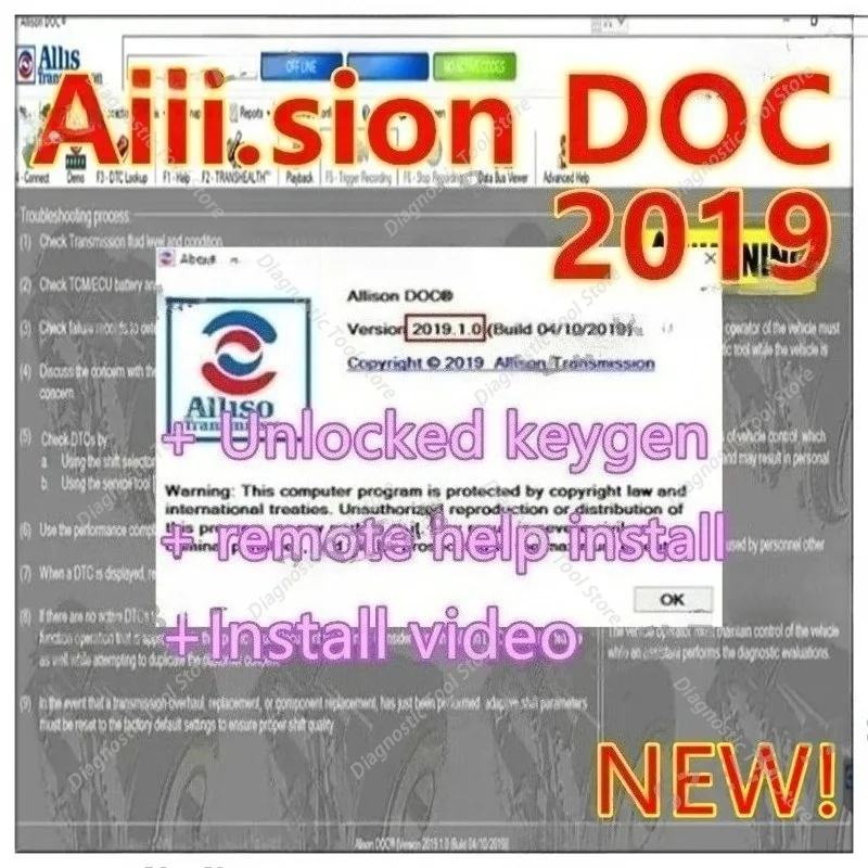 2019 Allison Doc Full Gen 5 Data Files With Programming Allison Transmission Diagnostic Software+ with keygen+ free help install