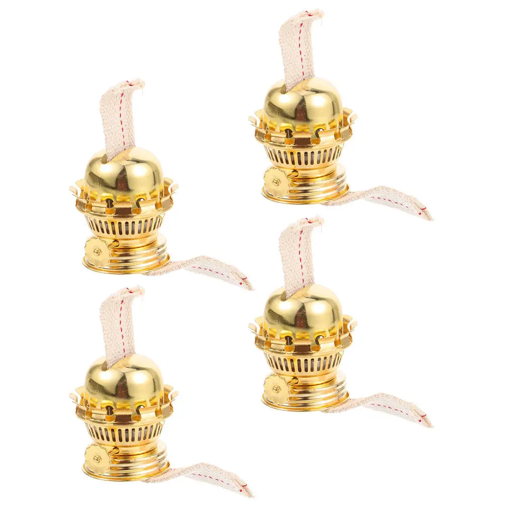Oil Lamp Wick Holder Replacement Burner with Cotton Wicks Rustic Smokeless Lantern Accessory