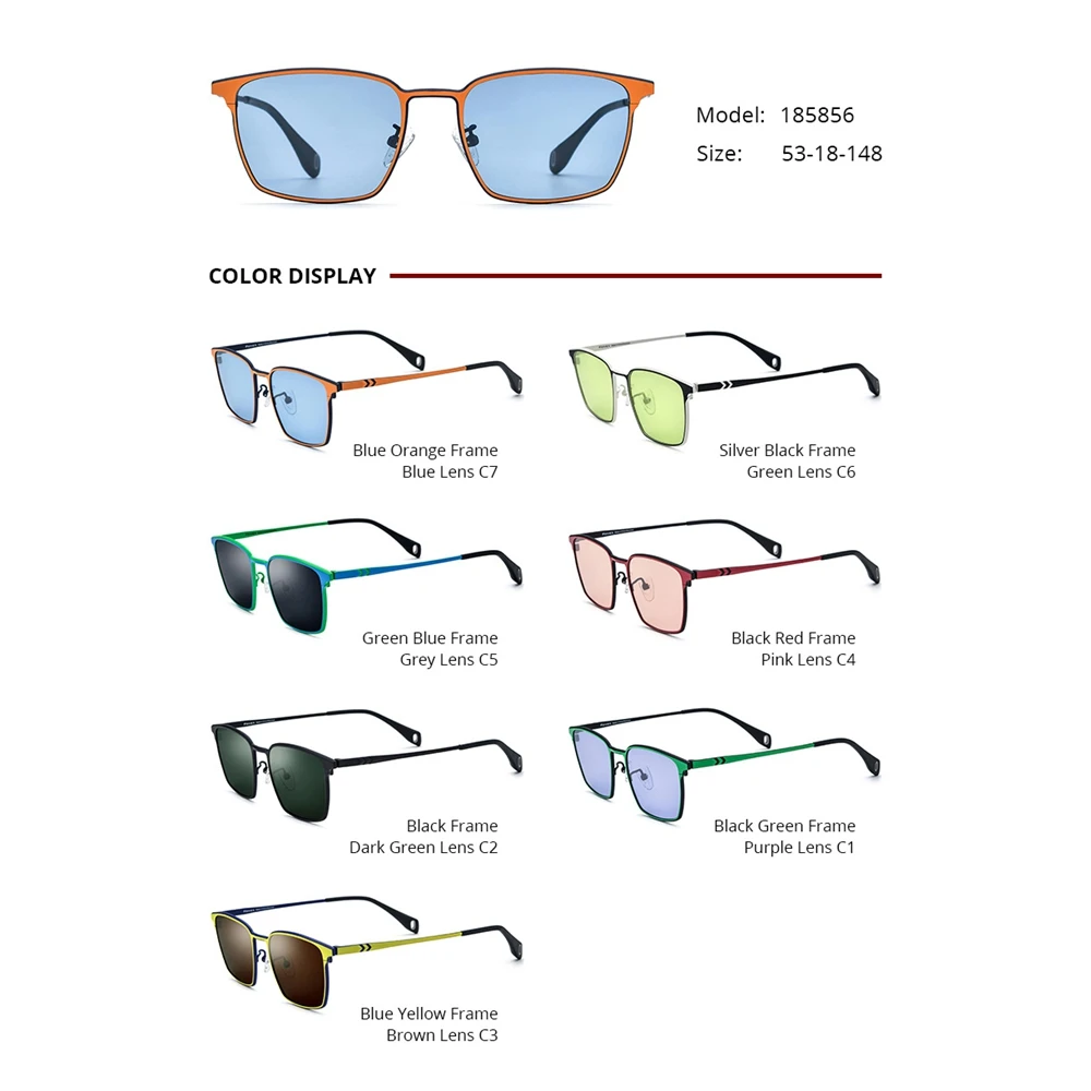 ShinyCoCo Luxury Brand Pure Titanium Fashionable Sunglasses Polarized Sunglasses For Men And Women Square Driving Glasses