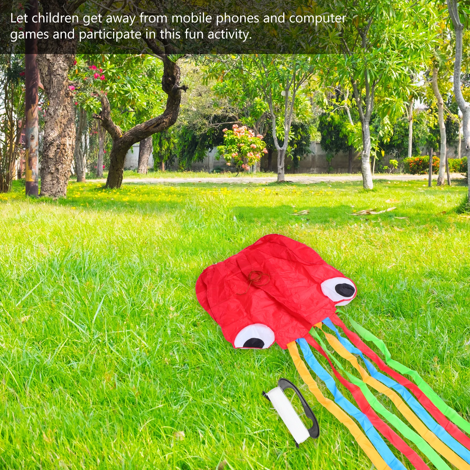 لعبة الأخطبوط الورقية ذات الذيل الطويل الإبداعية في الهواء الطلق، طيران مضحك للأطفال من القماش الكرتوني