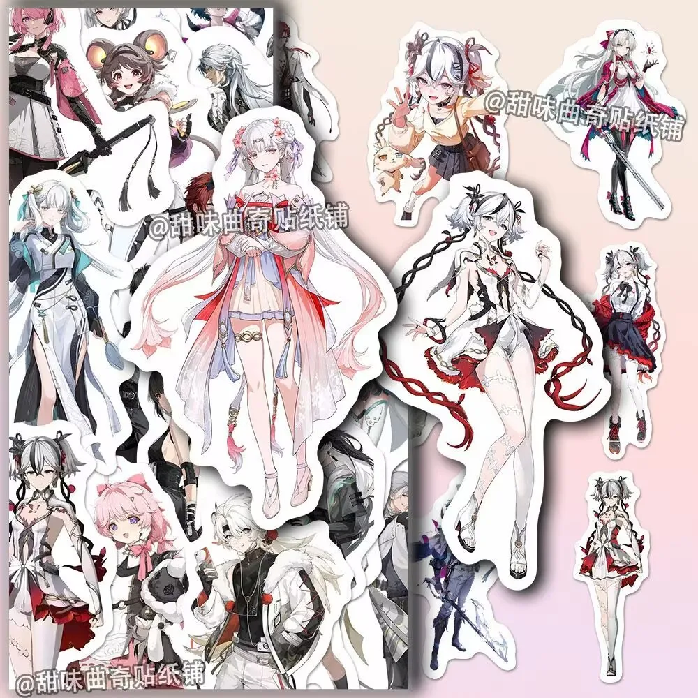 96 ملصقًا توضيحيًا لشخصية ثنائية الأبعاد لـ "Ming Chao" على Instagram، يتميز الفتاة اللطيفة "Phoebe Rinazita Canterera"