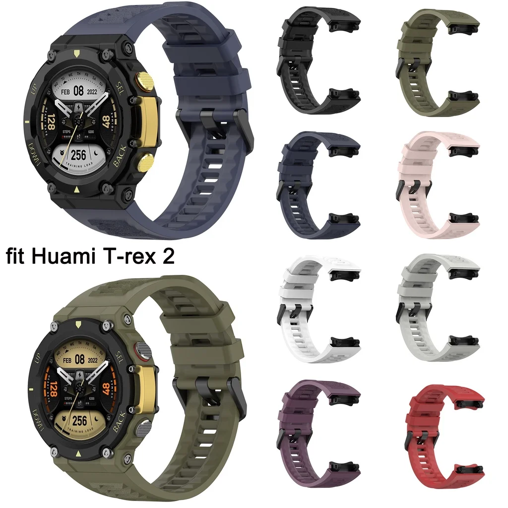 

Silicone Band Strap for Huami Amazfit T-Rex 2 Sports Replacement wristband Band Bracelet