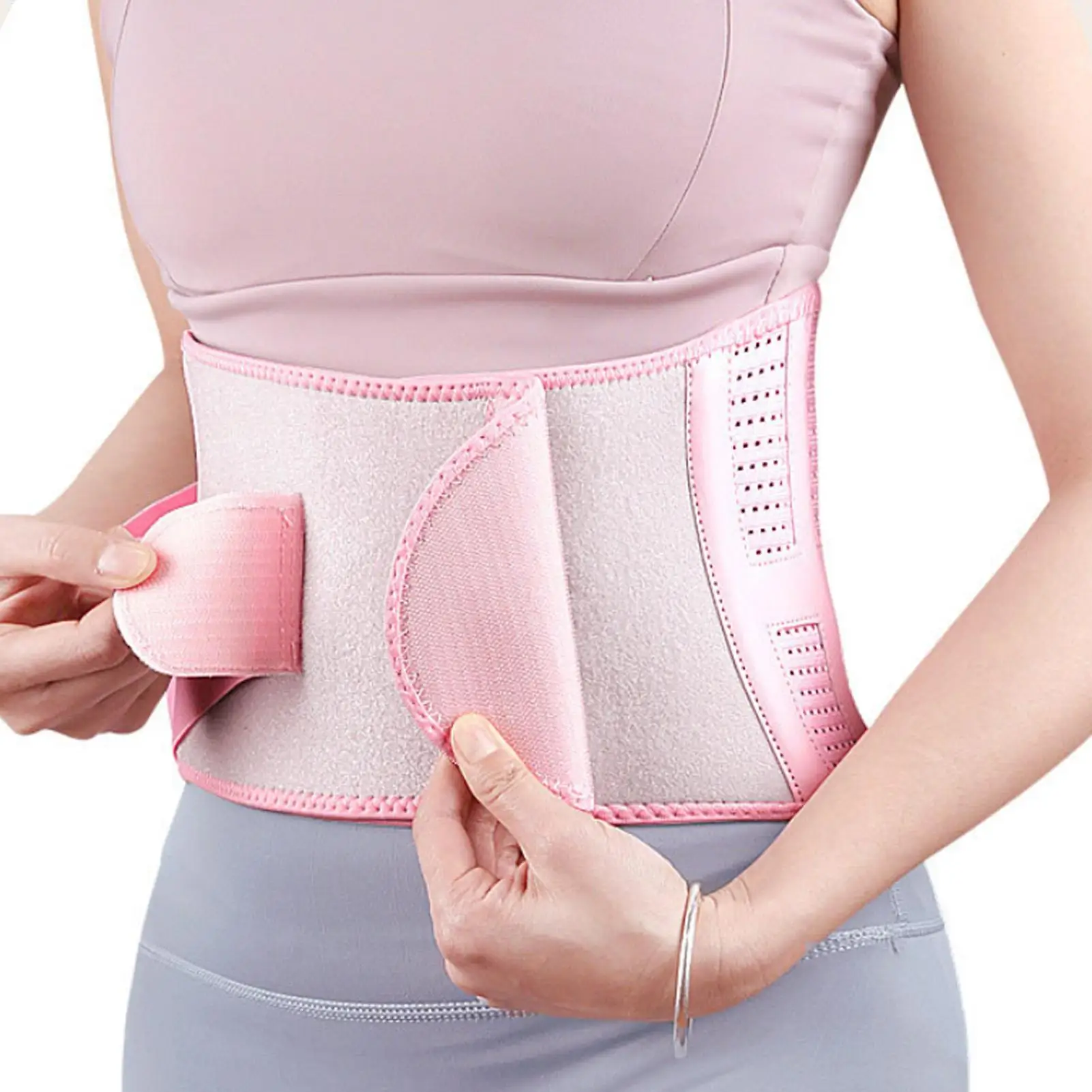 Lumbar Support Brace Adjustable Breathable Straps Back Support Bel for Lower Back Pain Relief Sciatica Herniated Disc Back Brace