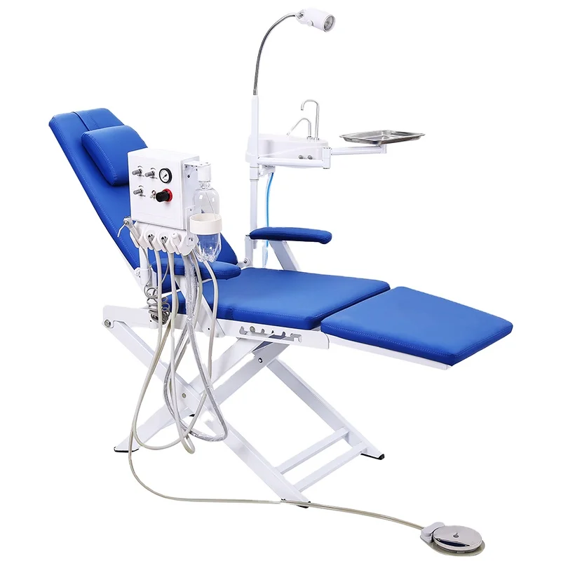 Luxury Type Portable Dental Folding Chair with Dental Turbine Unit