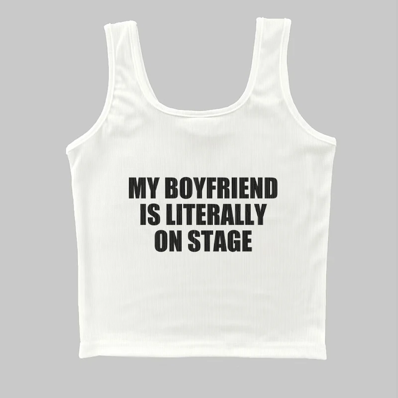 2024 Letter Print Tank Tops Female Casual Sport Y2k Tops T-shirts Summer Vest Streetwear Sleeveless Women's Sexy Crop Tops Tees