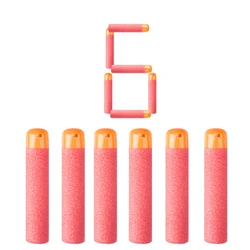 6 uds Mega para Nerf 9,5 cm Rifle de francotirador rojo balas de dardos Mega espuma balas de cabeza de agujero grande para N-Strike Mega Series