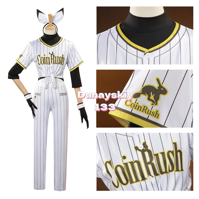 Sexy Women NIKKE Blanc Cosplay Costume The Goddess of Victory White Stripes Baseball Uniform Wig Halloween Carnival Outfit