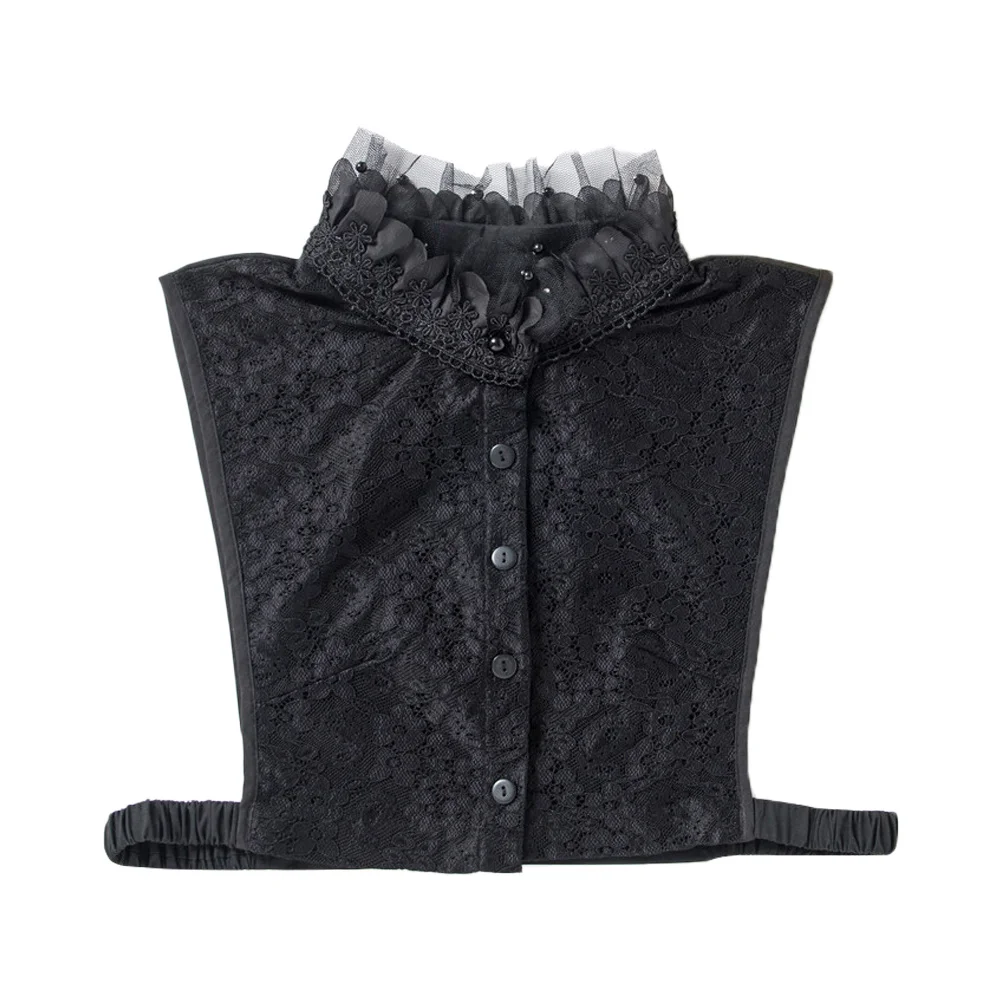 

1pc Ruffles Chiffon Stand for Women Lightweight Fake with Decoration Clothing Accessory Compatible with Sweater Hoodie Waistcoat