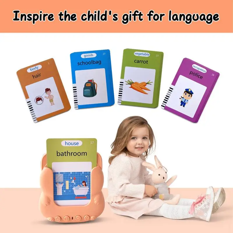 Talking Flash Cards Reading Machine Preschool Flash Cards Montessori Sensory Learning Cards Engaging Talking Learning toys