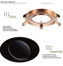 Rose Gold Waterproof Leather Watch #3