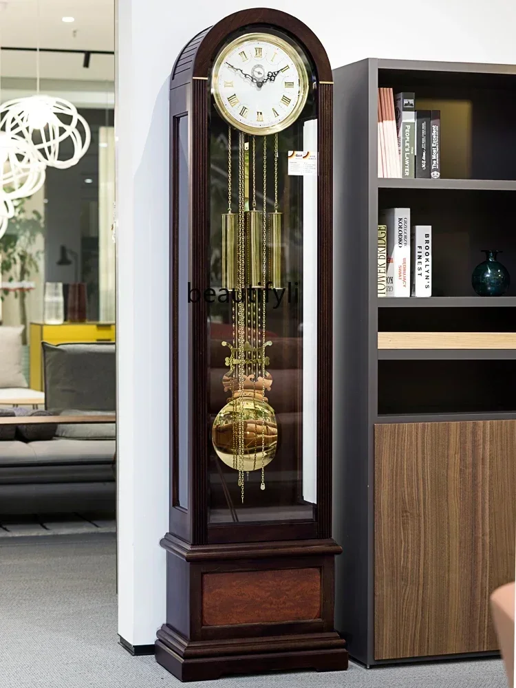 

2003qyEuropean Style the Grandfather Clock Living Room German Hermle Movement Simple Mechanical Floor Clock the Grandfather Cloc