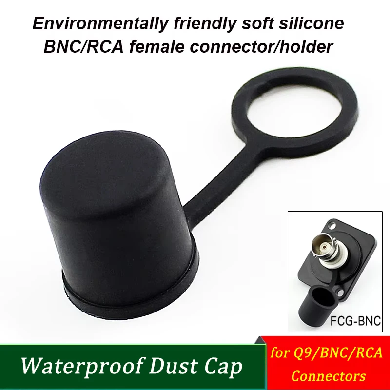 

Waterproof Dust Cap for Q9/BNC/RCA Connectors, Rubber Protective Cover for Camera/Audio Equipment, Anti-Oxidation Sealing Plug