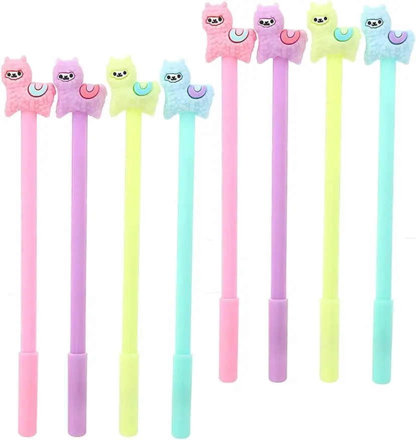 

150 Cute Cartoon Novelty Alpaca Gel Pens Kawaii Lovely Animal Sheep Gel Ink Rollerball Pens Llama Office School Stationery