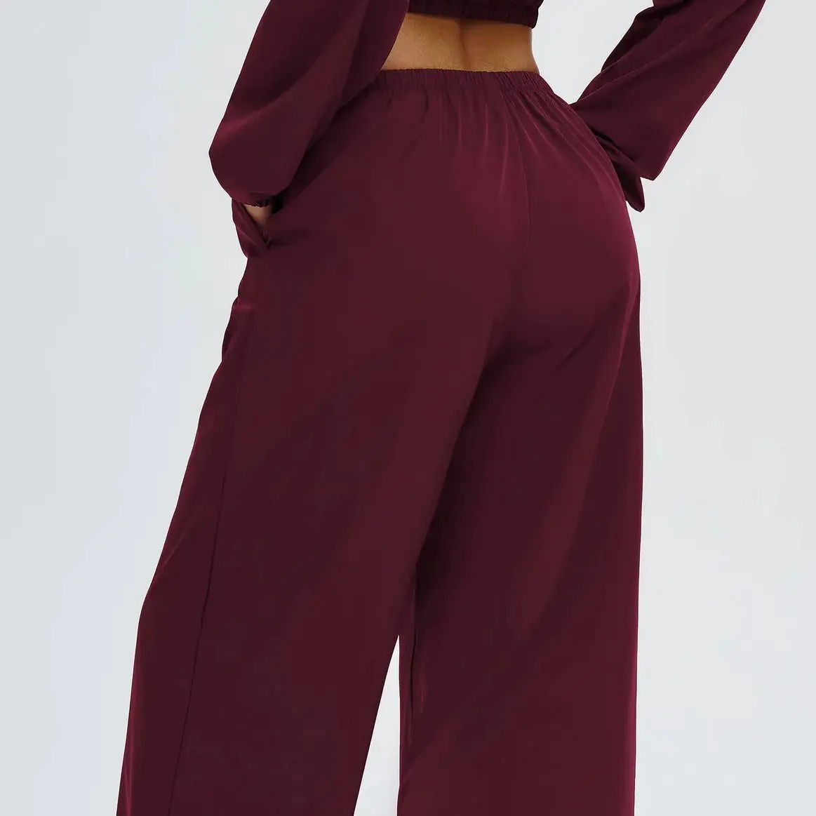 AliExpress HANRAN Ningyu Sunscreen Sports Yoga Pants Women's Loose wide Leg Pockets Fitness Running Pants Outdoor Cycling and Hiking Casual Pants