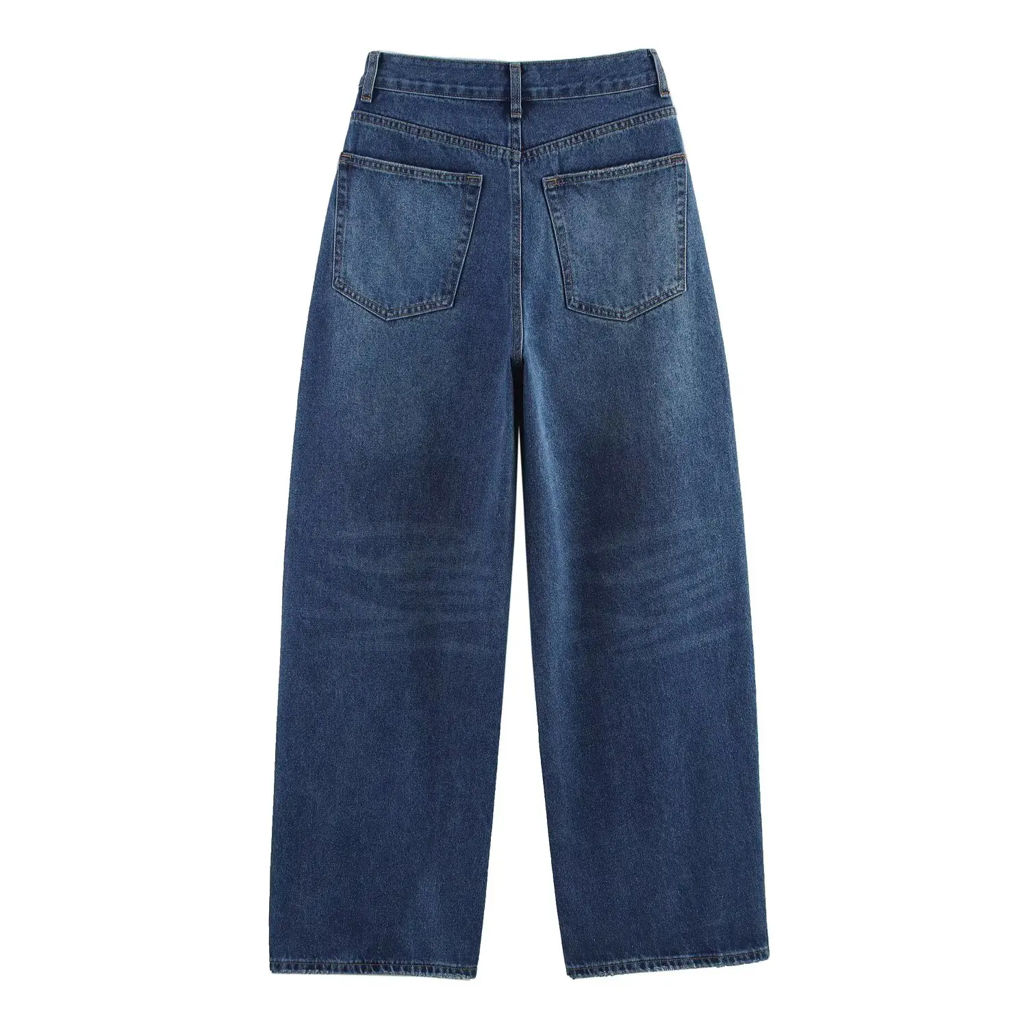 Maxdutti Minimalist Women's Denim Pants Boyfriend Style Jeans Women American Retro Asymmetrical Loose Jeans Girls