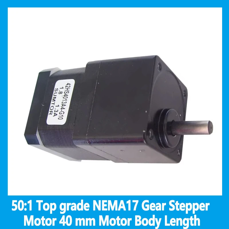 

NEMA17 Gear Stepper Motor 50:1 Top grade 40 mm Motor Body Length CNC Kit Stepper With Gearbox