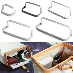 1PC 12cm/19cm/23cm/28cm/30cm Leather Luggage Metal Frame Liner Bag Rectangular Mouth Gold Sewing DIY Handmade Accessories