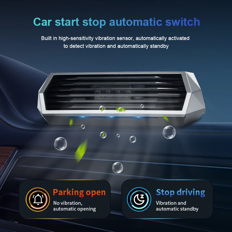 Car Mounted Solar Purifier, Stop Running While Driving, Automatic Start When Parking Improve Indoor Air Quality