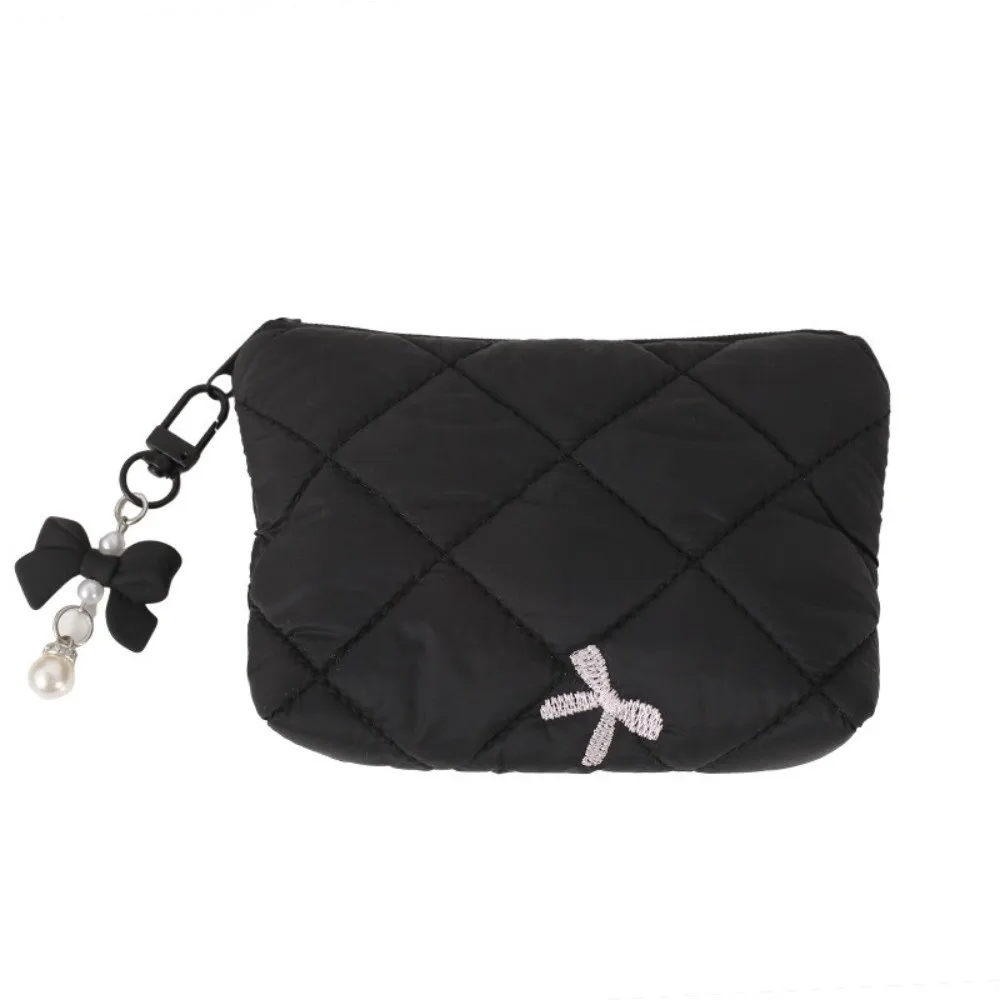 

Многофункциональная стеганая хлопковая косметичка с бантом, большой вместительный кошелек для монет, кокетка, женский мини-клатч для женщин и девочек