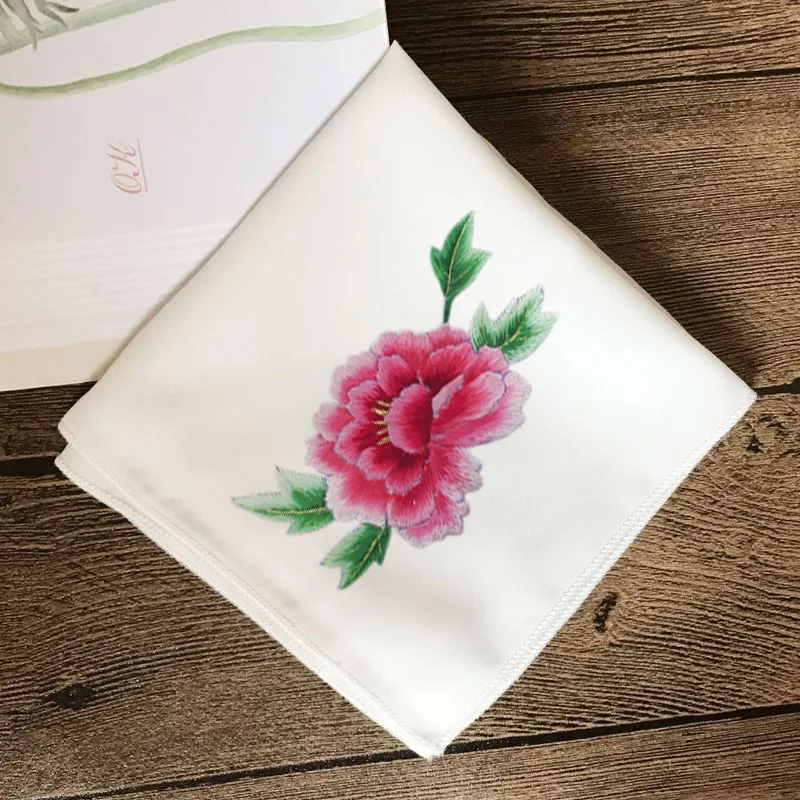 Chinese Style Traditional Su Embroidery Diy Handkerchief Kit 100 Cotton Beginner Friendly Embroidery Set With Full Tools Floral