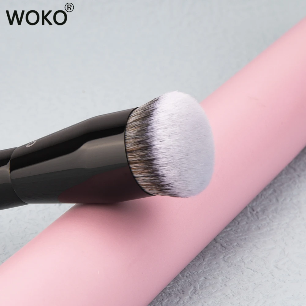 Flat Top Foundation Make-up-Pinsel, flach abgewinkelt, Kunsthaar, Gesichtskontur, Foundation, flüssige Creme, Bronzer, Polier-Make-up-Werkzeug – Detail 11