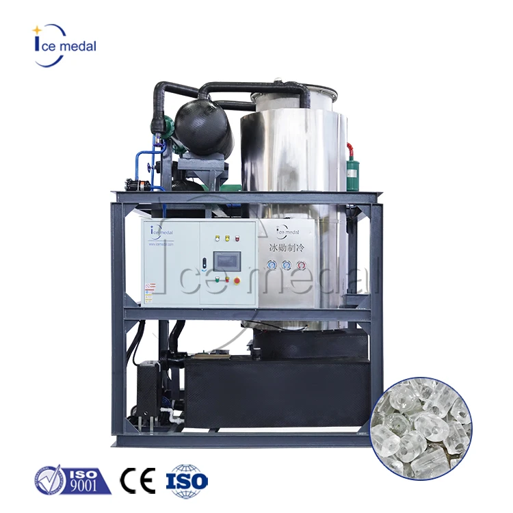 5 10tons/24hrs Three Phase Maquina De Hielo En Tubo Industrial for Mexico Rolito Ice Machine Tube Ice Maker Making Machine Price