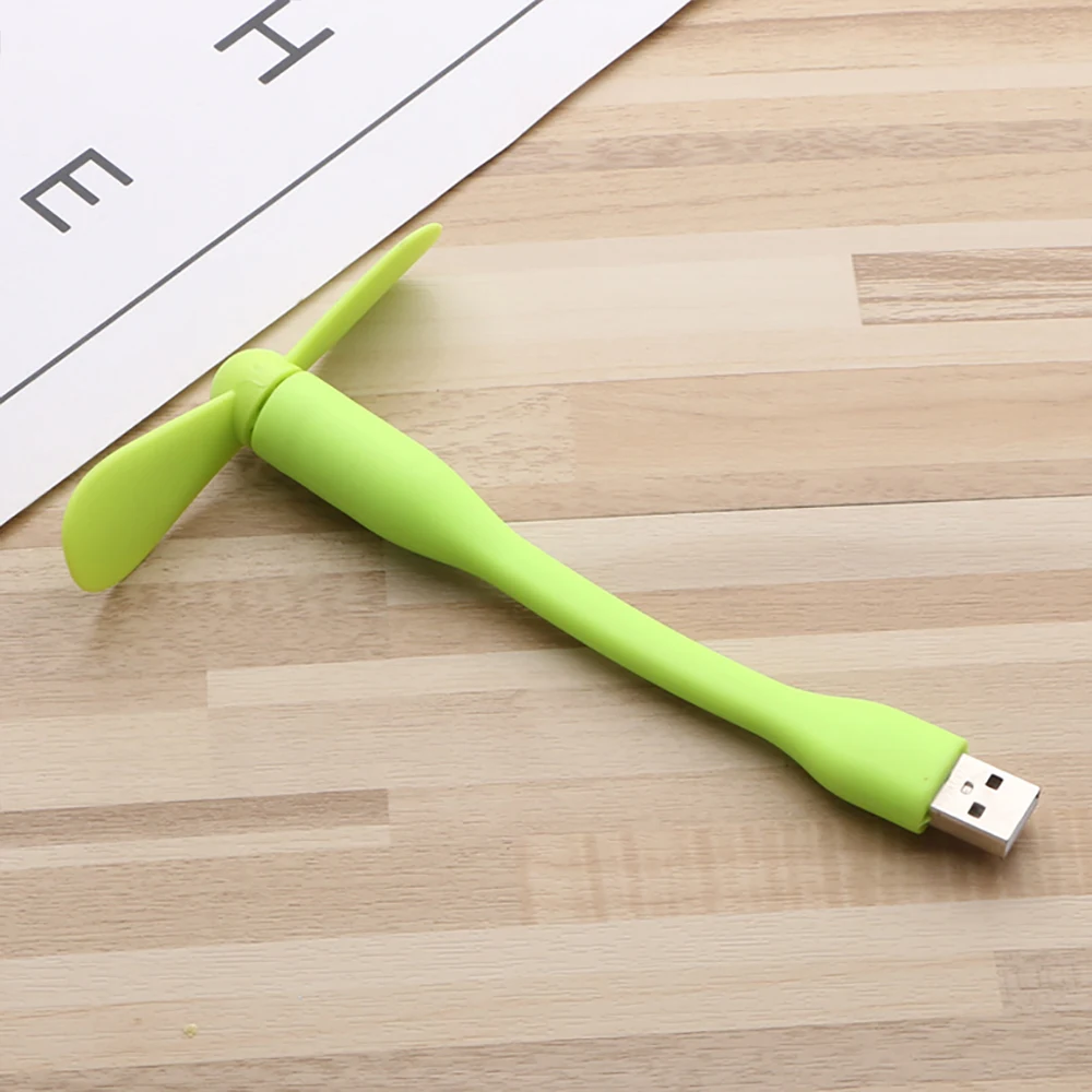 USB Small Fan Flexible Bendable Fan For Power Bank Laptop PC AC Charger Portable Hand Cool Mini Fan For Computer Summer Gadgets