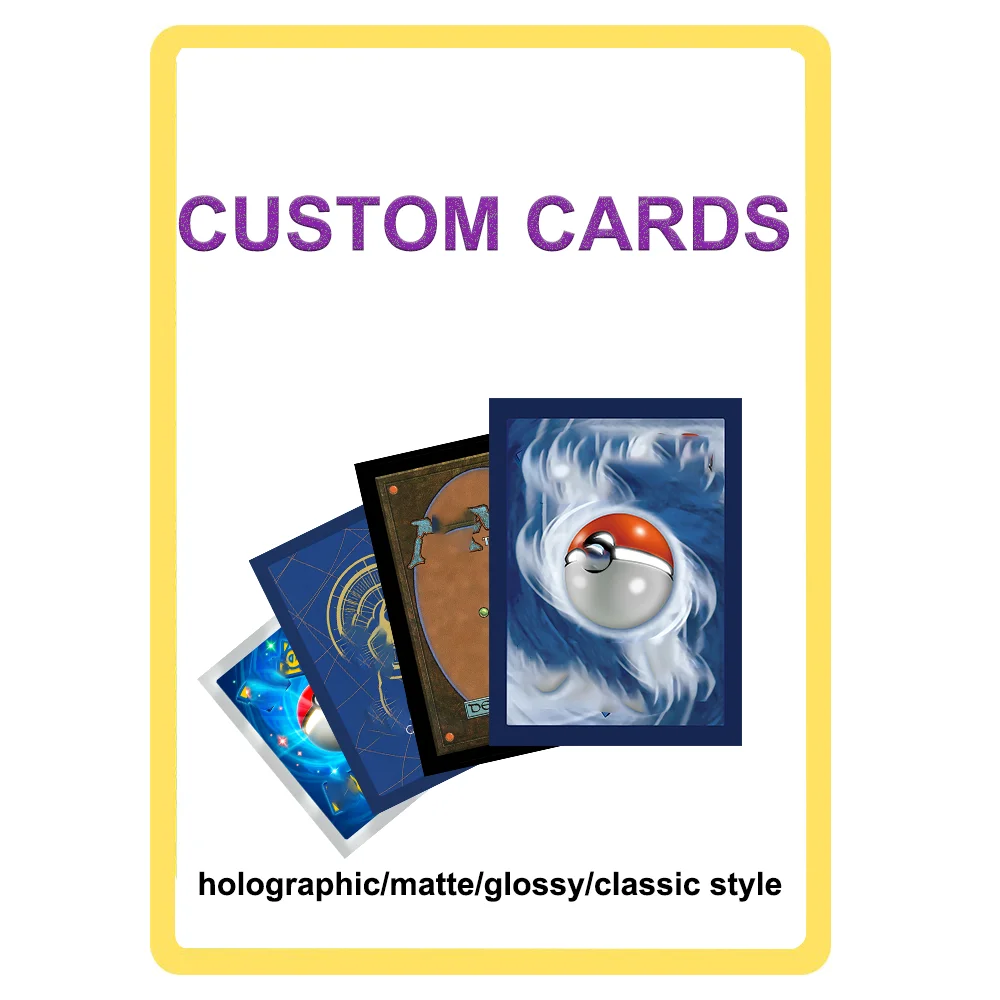 Cartes personnalisées HOLO/MATTE/GLOSSY/CLASSIC, cartes en papier, jeu de cartes, image personnalisée, toutes tailles, cartes de jeu DIY