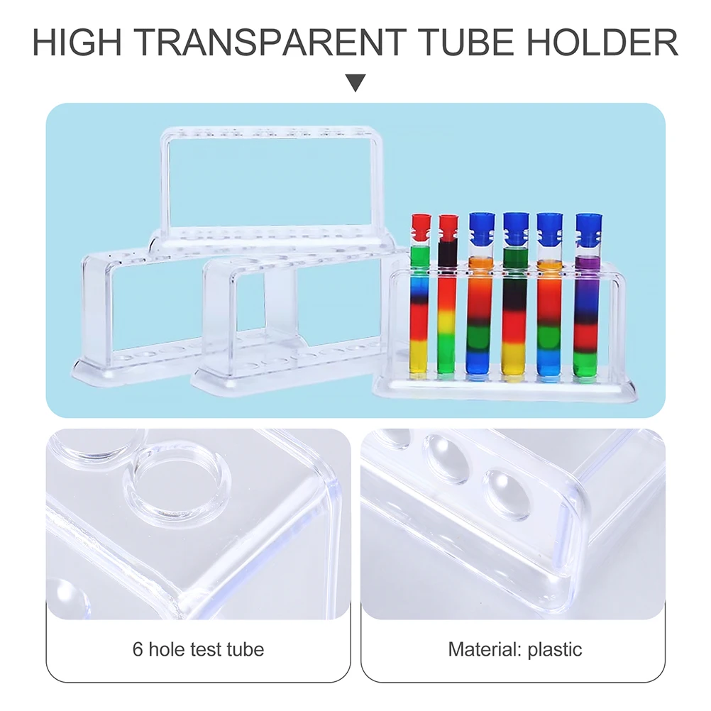 

3 Pcs Bracket Test Tube Teaching Aids Tubes with Plastic for Laboratory Shelf