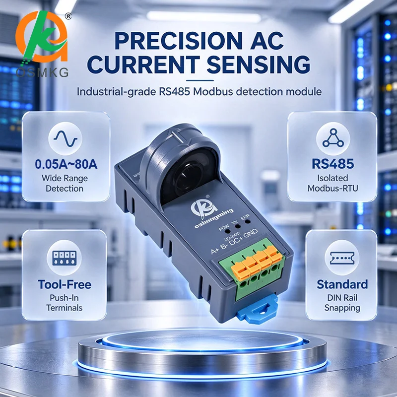 Oshangming 1Channel RS485 AC Current Transformer Detection 0.05-80AC Module Modbus Rtu